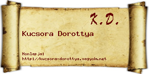 Kucsora Dorottya névjegykártya
