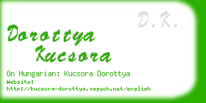 dorottya kucsora business card
